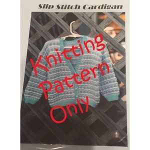 New Sarah James CH-507 Child Cardigan Sweater Knitting Pattern